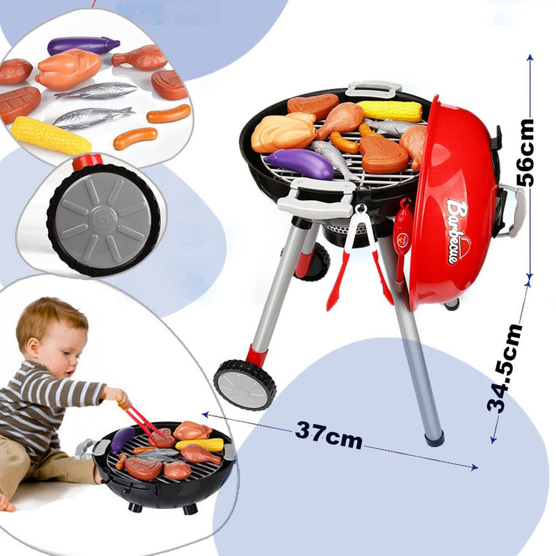 Kids Pretend Barbecue Grill Cooking Set - Decor Delight Aus