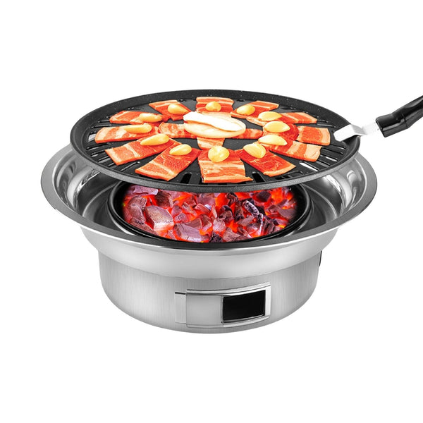 KILIROO Multifunctional Camping Charcoal BBQ Grill Stove (Silver) - Decor Delight Aus