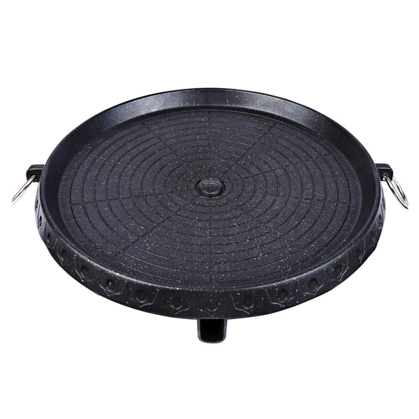 Korean BBQ Grill Pan Non - Stick Smokeless Stovetop BBQ Grill Plate Indoor Outdoor - Decor Delight Aus