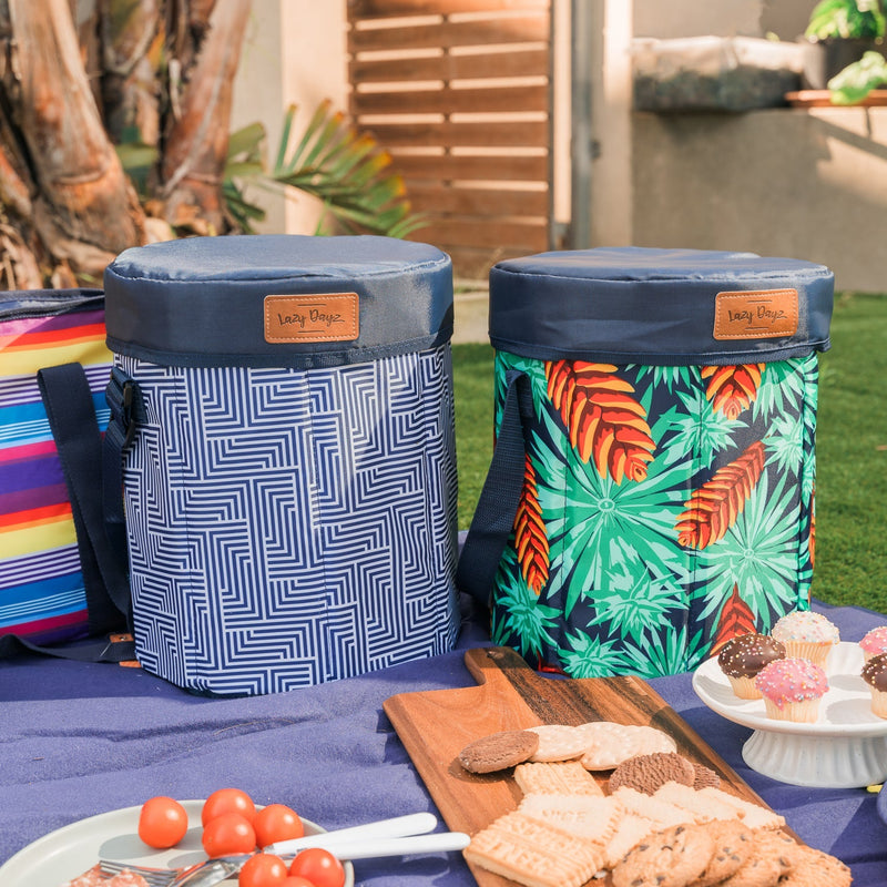 Lazy Dayz Insulated Cooler Stool - Makena - Decor Delight Aus
