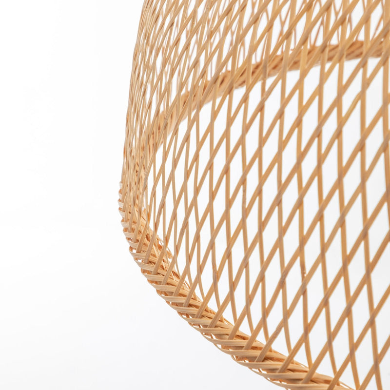 Natural Hand Woven Bamboo Dome Pendant Lamp Hanging Light Rattan Style - Decor Delight Aus