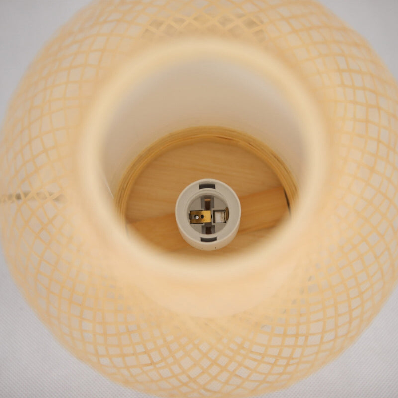 Natural Woven Bamboo Oval Table Lamp Light Shade Boho Tropical Coastal - Decor Delight Aus