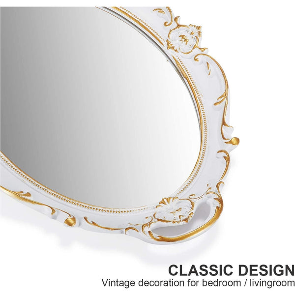 Oval Antique White 25x38cm - Decor Delight Aus