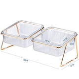Pet Dog Cat Puppy Food Water Bowls Feeding Dishes 2 Large Bowl Dishwasher Safe - Decor Delight Aus