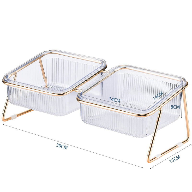 Pet Dog Cat Puppy Food Water Bowls Feeding Dishes 2 Large Bowl Dishwasher Safe - Decor Delight Aus