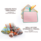 Pet Dog Cooling Mat Non - Slip Travel Roll Up Cool Pad Bed Outdoor L BLUE - Decor Delight Aus