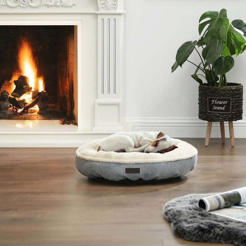 Plush Round Dog Bed - Decor Delight Aus