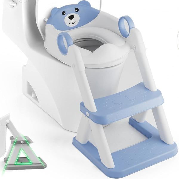 Potty Training Seat & Ladder - Blue - Decor Delight Aus