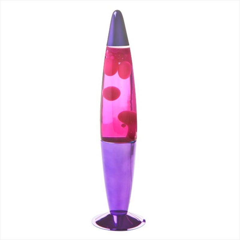 Purple/Pink Metallic Peace Lava Lamp - Decor Delight Aus