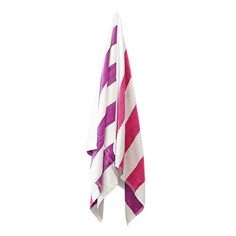 Reversible Striped Beach Towel 100% Cotton - Decor Delight Aus