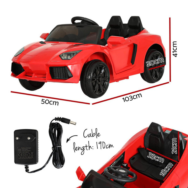 Rigo Kids Electric Ride On Car Ferrari - Inspired Toy Cars Remote 12V Red - Decor Delight Aus