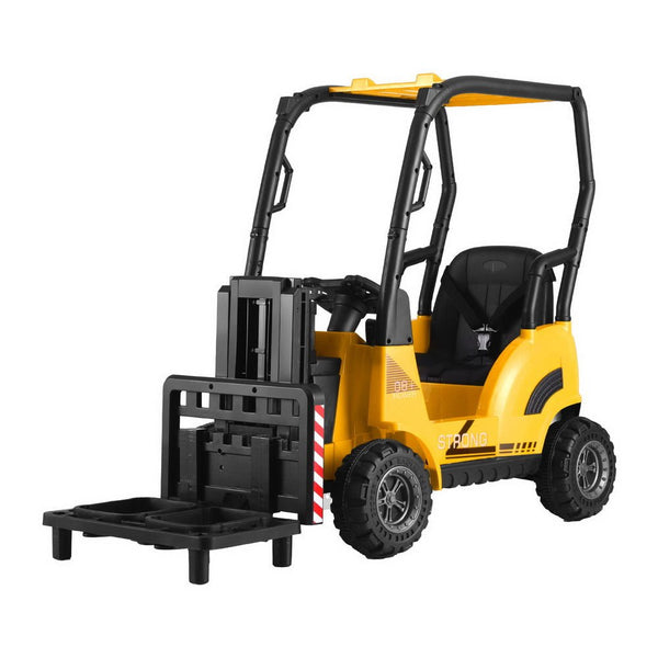 Rigo Kids Electric Ride On Car Forklift Loader Toys Cars Horn Remote 12V Yellow - Decor Delight Aus