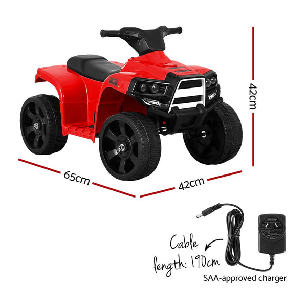 Rigo Kids Ride On ATV Quad Motorbike Car 4 Wheeler Electric Toys Battery Red - Decor Delight Aus