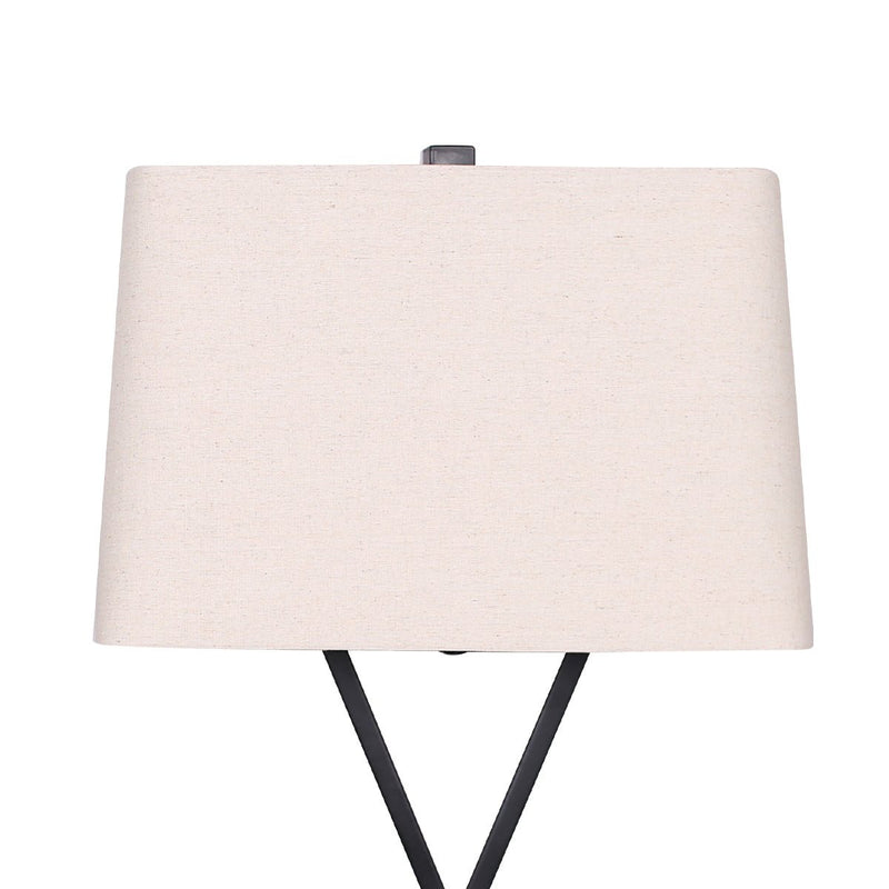 Sarantino Metal Table Lamp Pair Rectangular Shade X Stand - Decor Delight Aus