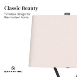 Sarantino Metal Table Lamp Pair Rectangular Shade X Stand - Decor Delight Aus