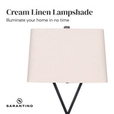 Sarantino Metal Table Lamp Pair Rectangular Shade X Stand - Decor Delight Aus