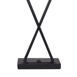 Sarantino Metal Table Lamp Pair Rectangular Shade X Stand - Decor Delight Aus
