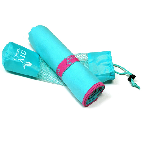 Super Absorbent Sports Towel Aqua - Decor Delight Aus