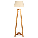 Tall Bamboo Tri Pod Lamp - Beige Linen Shade - Decor Delight Aus