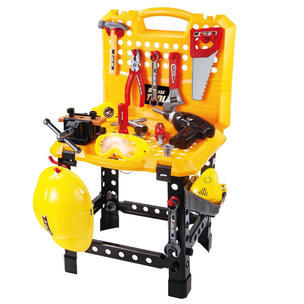 Toy Power Workbench, Kids Power Tool Bench Construction Set with Tools and Electric Drill - Decor Delight Aus