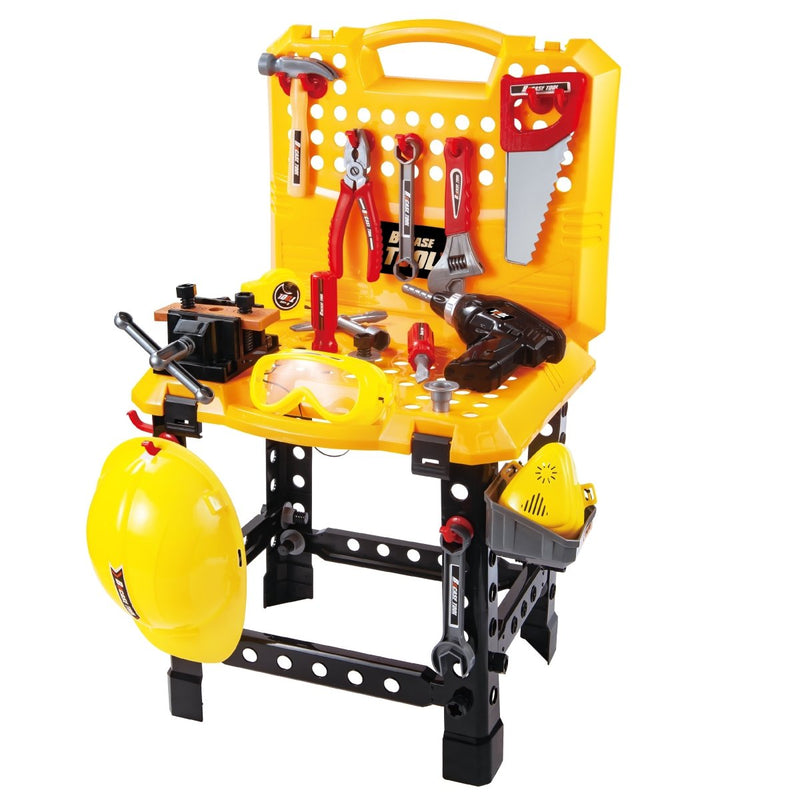 Toy Power Workbench, Kids Power Tool Bench Construction Set with Tools and Electric Drill - Decor Delight Aus