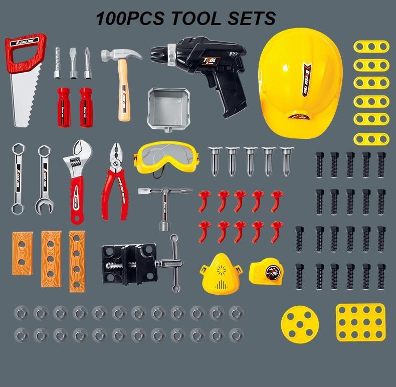 Toy Power Workbench, Kids Power Tool Bench Construction Set with Tools and Electric Drill - Decor Delight Aus