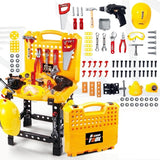 Toy Power Workbench, Kids Power Tool Bench Construction Set with Tools and Electric Drill - Decor Delight Aus