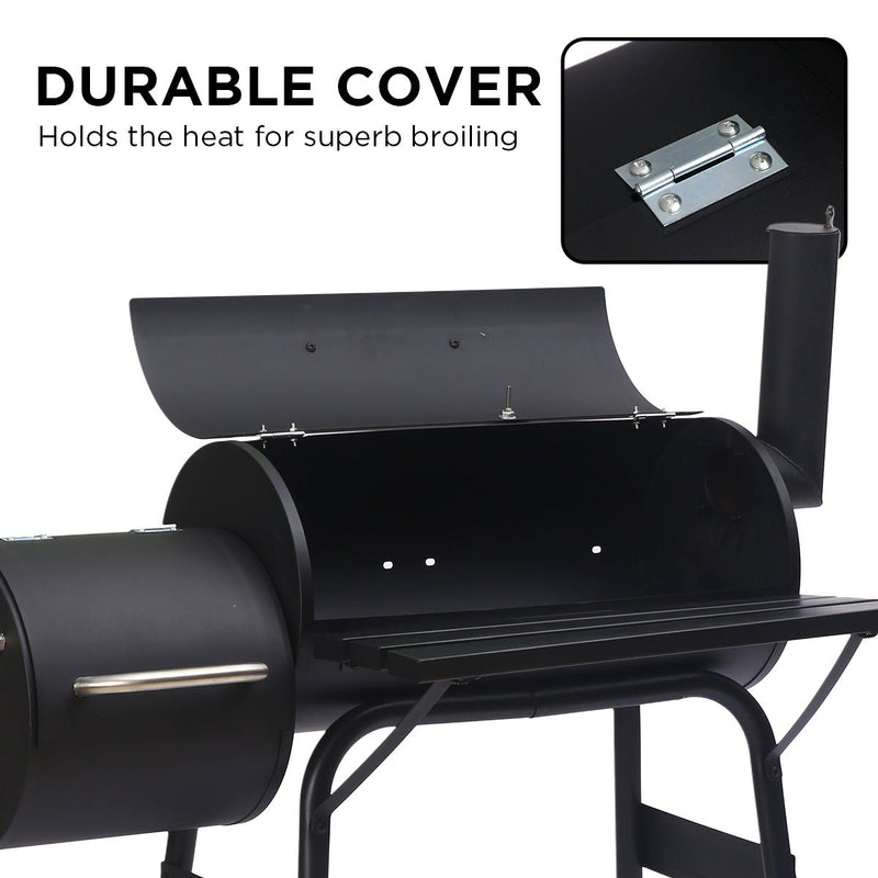 Wallaroo 2 - in - 1 Outdoor Barbecue Grill & Offset Smoker - Decor Delight Aus