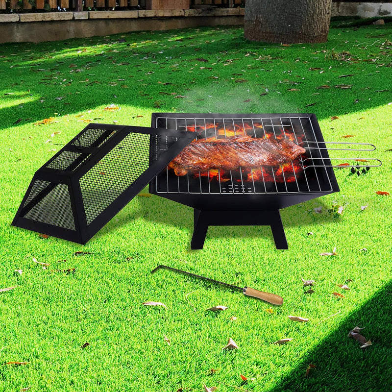 Wallaroo Portable Outdoor Fire Pit for BBQ, Grilling, Cooking, Camping - Decor Delight Aus